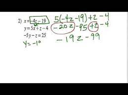 Solving Systems Of Three Equations W