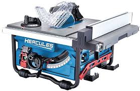 Usually, contractor table saws measure 10 inches and have an open stand and outboard motor. New Harbor Freight Hercules Portable Table Saw