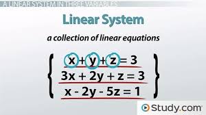 linear system in three variables