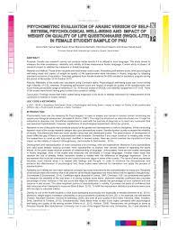 pdf psychometric evaluation of arabic