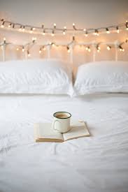 bedroom with string lights teen vogue