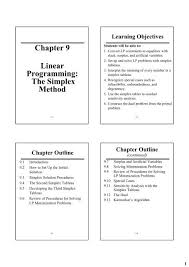 Chapter 9 Linear Programming The