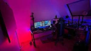 Including a smart wifi power strip, a usb fingerprint reader, an rgb mouse mat, an. Cool Gaming Setup Lighting With Multiple Screens Pcgamebenchmark