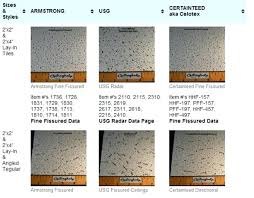 Armstrong Ceiling Tile Comparison Chart Disenho Co