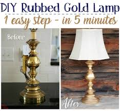 Diy Gold Rubbed Thrift Store Farmhouse Lamp Makeover Rub N