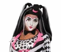 white harlequin clown makeup kit