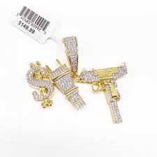 iced out money power respect pendant
