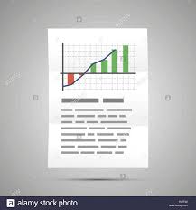 Financial Statistic With Colorful Chart A4 Size Document