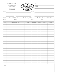 Blank Order Form Template Excel Besttemplates123 Bill