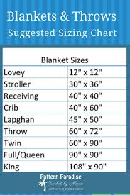 Blanket Size Chart From Lovey To King Sizes Baby Blanket