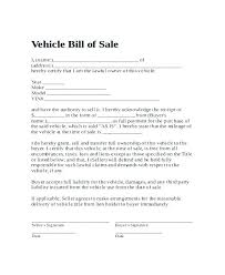 Free Bill Of Sale Template Word Motor Vehicle Bill Of Sale Template
