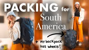 what s in my backpack for south america