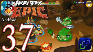 ANGRY BIRDS Epic Android Walkthrough - Part 37 - Volcano Island - YouTube