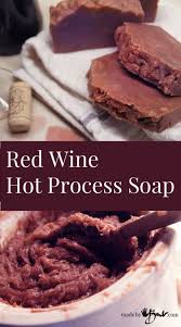 red wine hot process soap made by