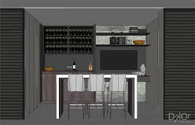 modern home bar design in luxury sunny