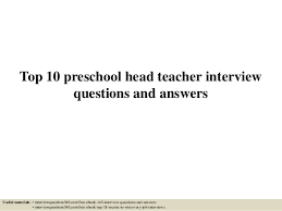 Preschool Teacher Interview Under Fontanacountryinn Com