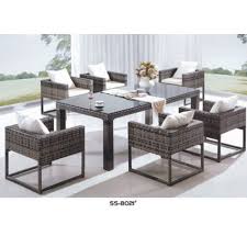 Browse luxury rattan's stylish and modern collection of dining room table and chairs. Rattan 6 Chairs And 1 Table B021 Wicker Dining Set Rs 59000 Set Id 21377861355