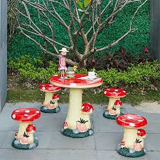 Cartoon Mushroom Table Ottoman For
