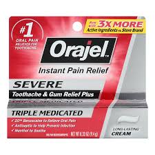 Check spelling or type a new query. Orajel 4x Severe Toothache Oral Pain Reliever Cream Walgreens