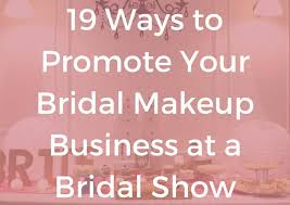 bridal makeup business at a bridal show