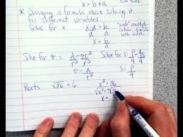 Solving Literal Equations Transforming