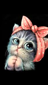 whatsapp d p cute cat painting