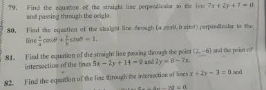 Straight Line Perpendicular