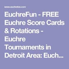 Tally Cards For Euchre