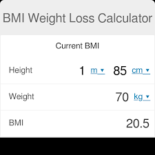 Bmi Weight Loss Calculator Target Bmi