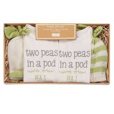 Two Peas In A Pod T Shirts And Caps Gift Set By Mud Pie 0 3