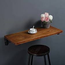 Wood Brown Wall Mounted Coffee Table
