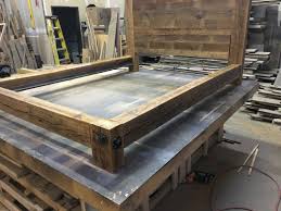 king size reclaimed wood bed frame