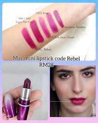 mac cosmetics lipstick code rebel