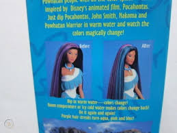 Water reveals dolls' & pets' looks & creates color change on certain pieces. Disney S Pocahontas Color Splash Hair Amer Indian Barbie Fashion Doll Nrfb 1995 453934559
