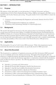 Nasa Desk Guide For Suitability And Security Clearance