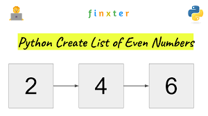 create a list of even numbers in python