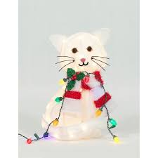 20 In Tall Lighted Plush Cat