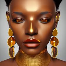 futuristic african tribal makeup