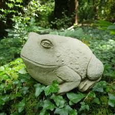 Stone Bull Frog Garden Ornament On Onbuy