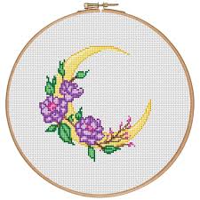 Cross stitch charts available for instant download. More For Free Flower Moon Counted Cross Stitch Pattern Pdf Instant Download Cross Stitch Pattern Flowers Love Needlepoint 1526 Cross Stitch Patterns Counted Cross Stitch Patterns Stitch Patterns