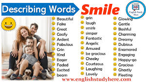 describing words smile english