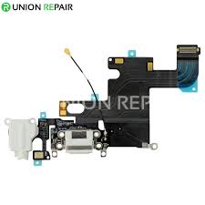Iphone xs, iphone x, iphone 8, iphone 7, iphone 6, iphone 5, iphone 4, iphone 3; Replacement For Iphone 6 Headphone Jack With Lightning Connector Flex Cable White