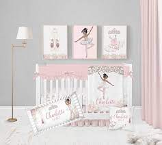 Girl Nursery Ballerina Crib Bedding Set