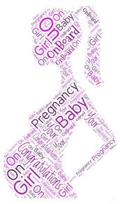 Pregnant Lady With Baby Girl Bump Word Art Cup721786_2229