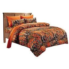 Orange Camo King Comforter Mini Set