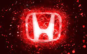 red abstract background honda logo