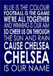 Check spelling or type a new query. Football Song Chant Chelsea Cfc Blue Is The Colour Anthem Poster Print Soccer Ebay