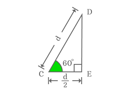 Properties of sides of Right angled triangle when angle is 60°