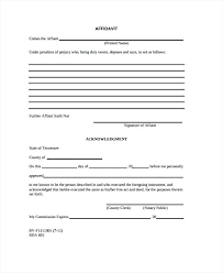 Affidavit Forms In General Form Notary Signature Pdf Template