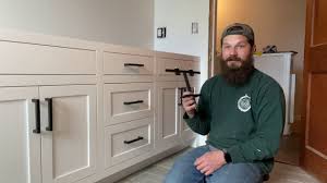 shaker cabinet handle installation with